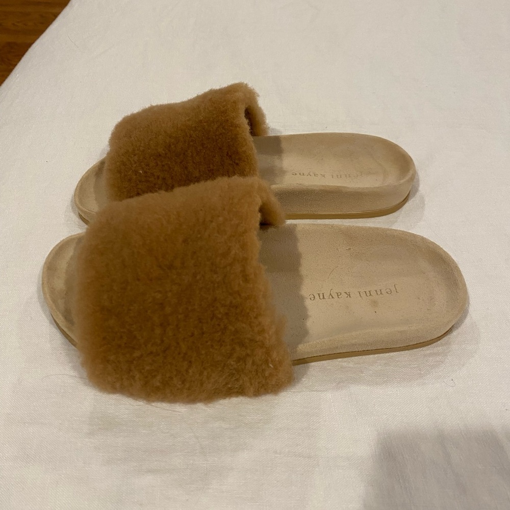 Jenni kayne shearling slide sandals size 38